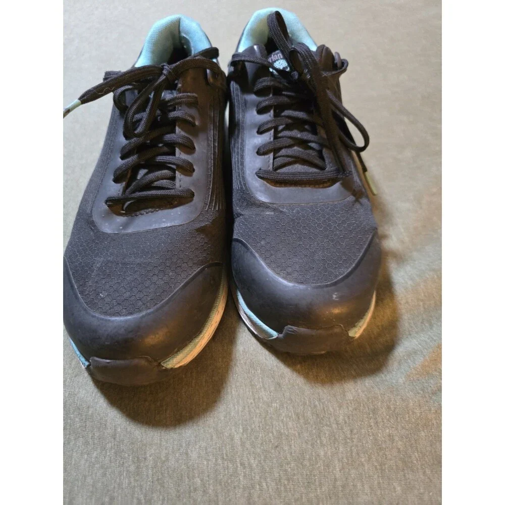 Timberland PRO Drivetrain Composite Safety Toe Work Shoes Black Teal Womens 8.5